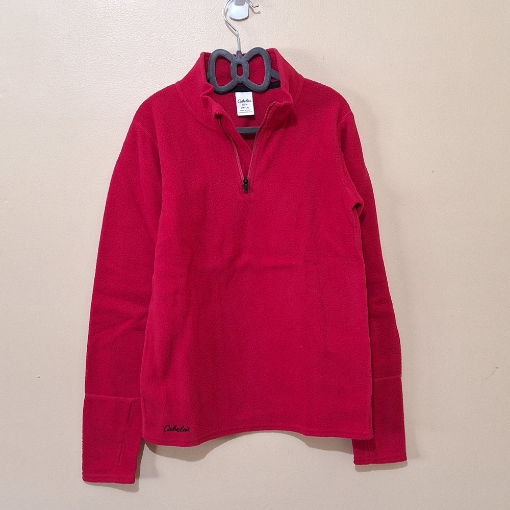 New Cabela's FleeceBase Layer Quarter Zip Pullover Sweater